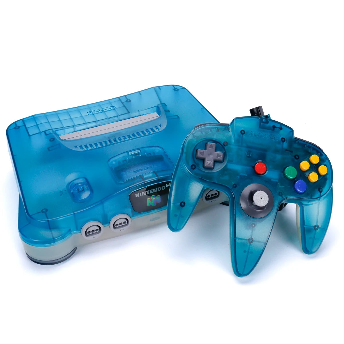 Nintendo 64 Clear Blue Konsoll pakke - Retrospillkongen