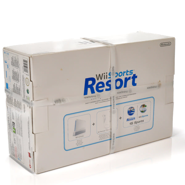 Forseglet Nintendo Wii Sports Resort + Wii Sport Konsoll Pakke - Komplett i eske - Retrospillkongen