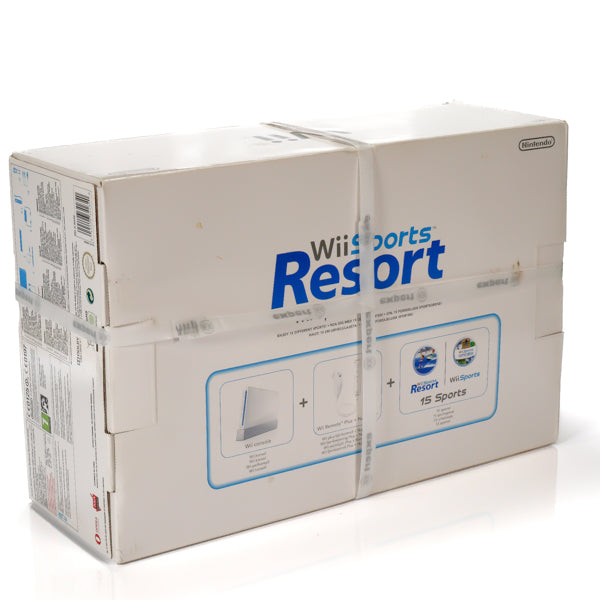 Forseglet Nintendo Wii Sports Resort + Wii Sport Konsoll Pakke - Komplett i eske
