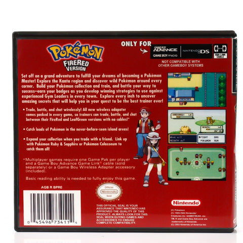 Pokémon FireRed Version (NTSC, Regionsfri) - GBA spill (Fanmade cover) - Retrospillkongen