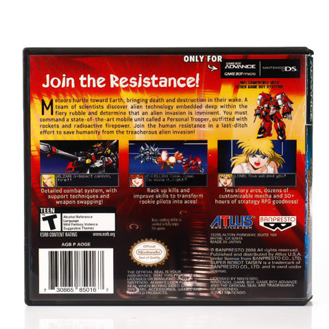 Super Robot Taisen: Original Generation (NTSC, Regionsfri) - GBA spill (Fanmade cover) - Retrospillkongen