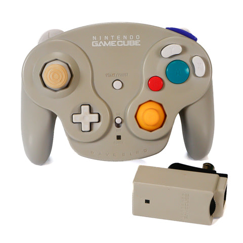Original Grå Wavebird Kontroller for Nintendo GameCube og Wii - Retrospillkongen