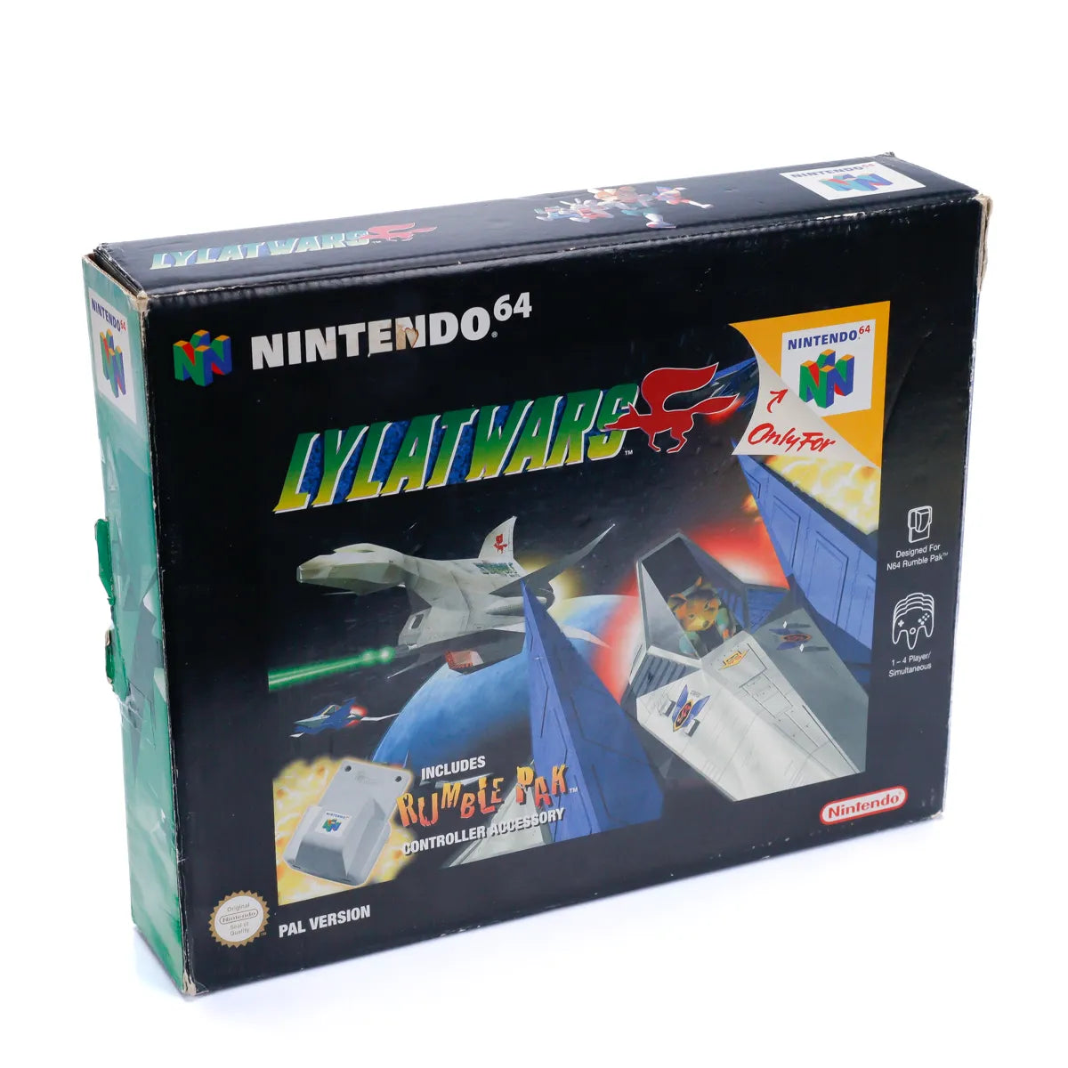Nintendo 64 Lylat Wars Pak med Rumble Pak – Komplett i Original Eske - N64 - Retrospillkongen