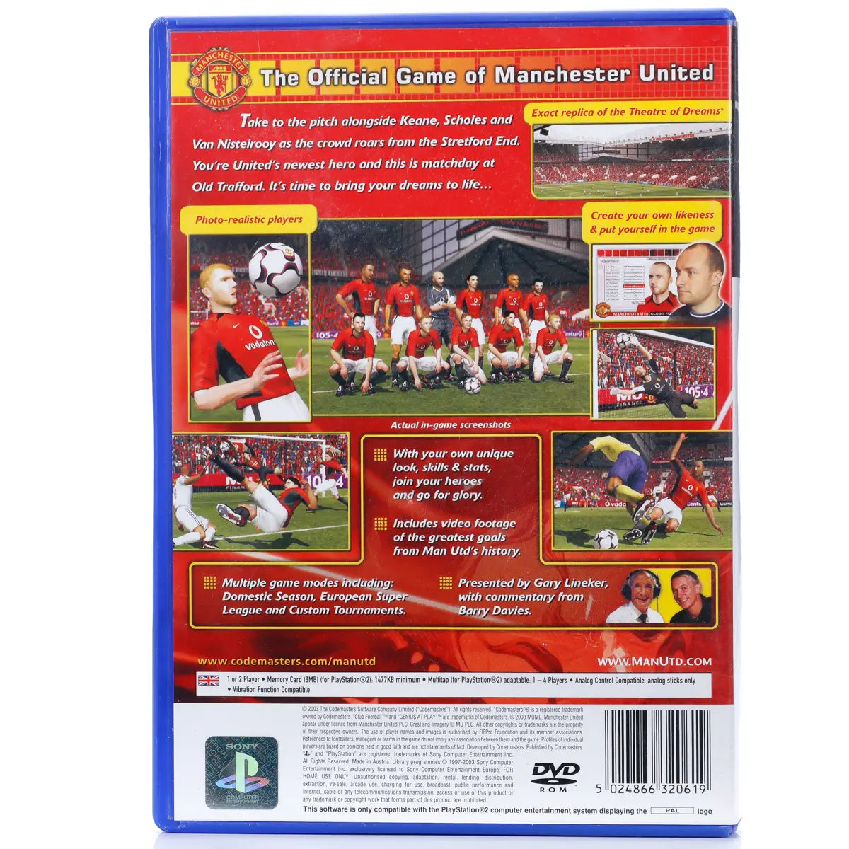 Manchester United Club Football - PS2 spill - Retrospillkongen