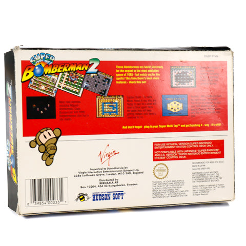 Super Bomberman 2 - SNES spill (I Eske) - Retrospillkongen