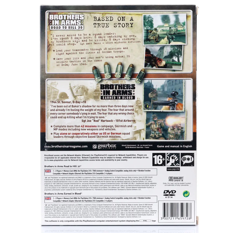 Brother in Arms Double Pack - PS2 spill