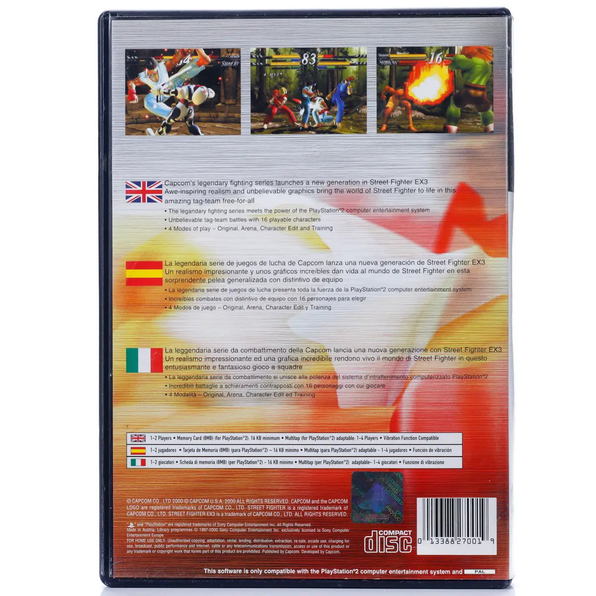 Street Fighter EX3 - PS2 spill - Retrospillkongen