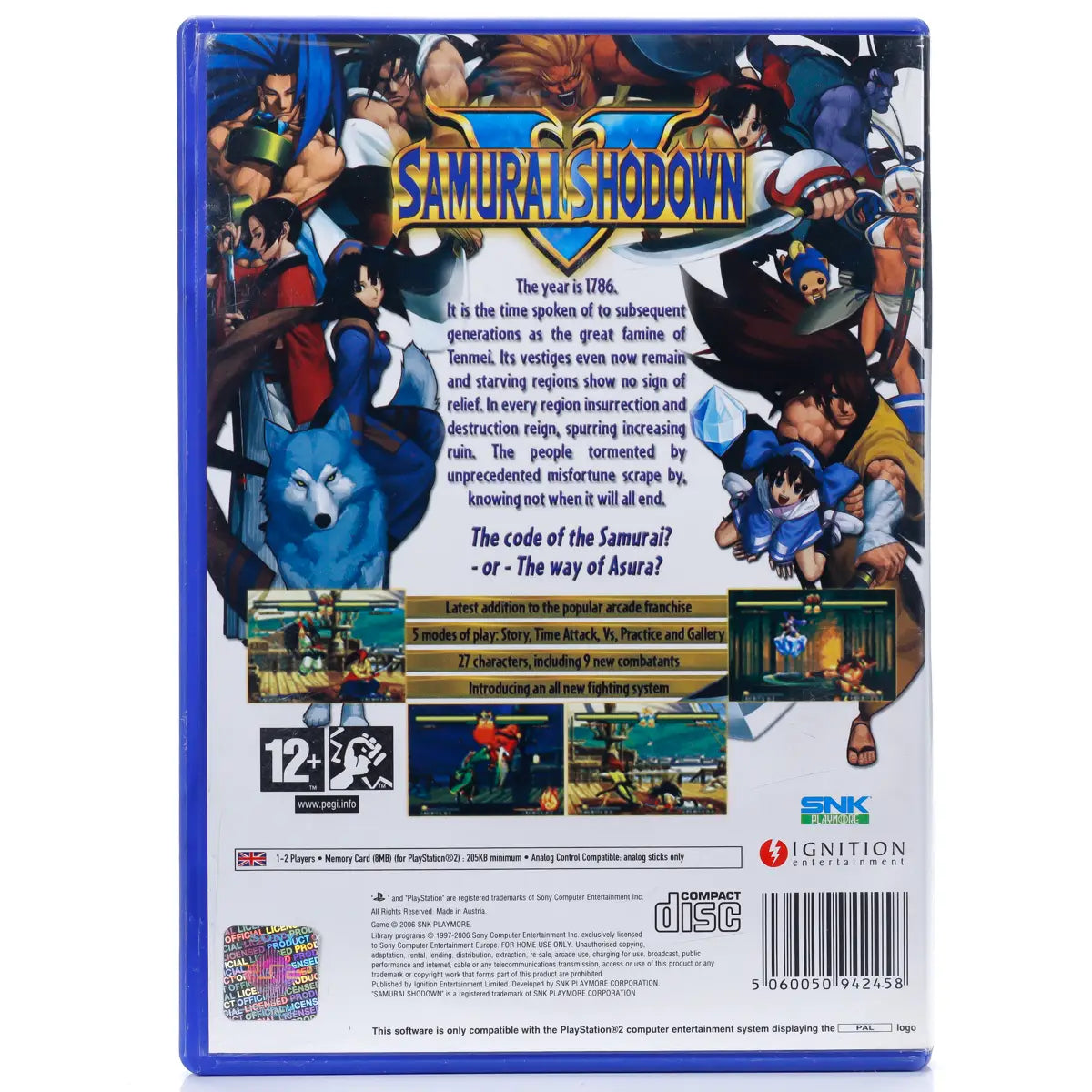 Samurai Shodown V - PS2 spill - Retrospillkongen