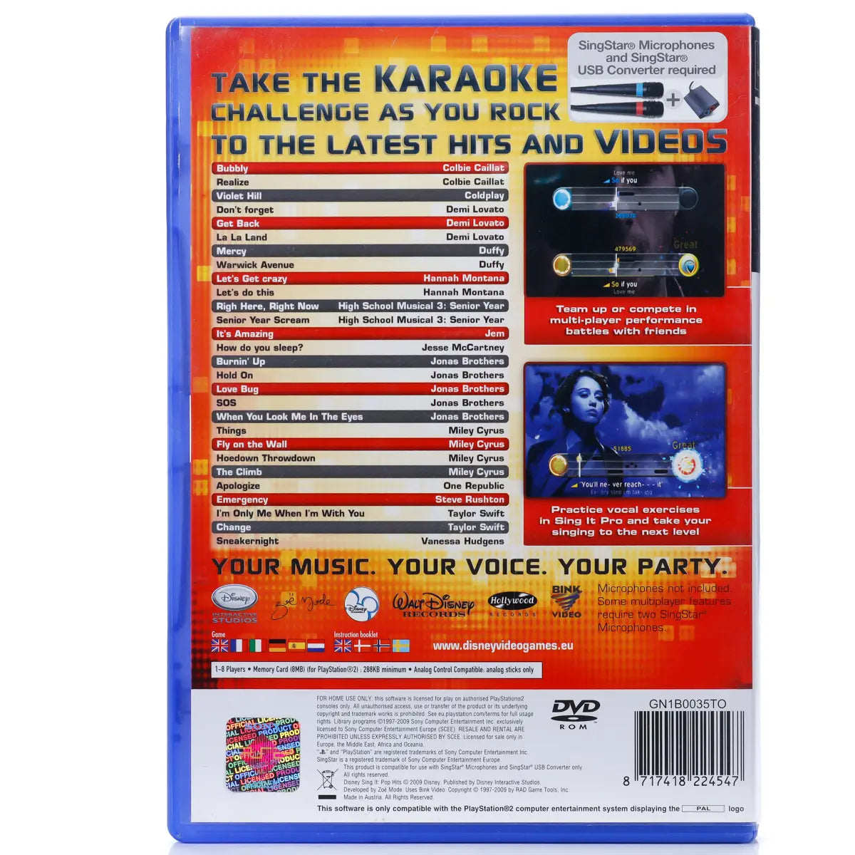 Disney Sing It: Pop Hits - PS2 spill - Retrospillkongen