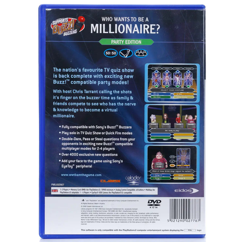Who Wants to Be a Millionaire: Party Edition - PS2 spill