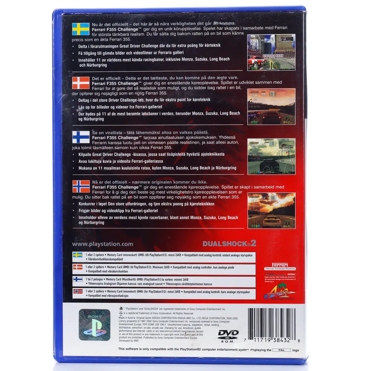 Ferrari F355 Challenge - PS2 spill - Retrospillkongen