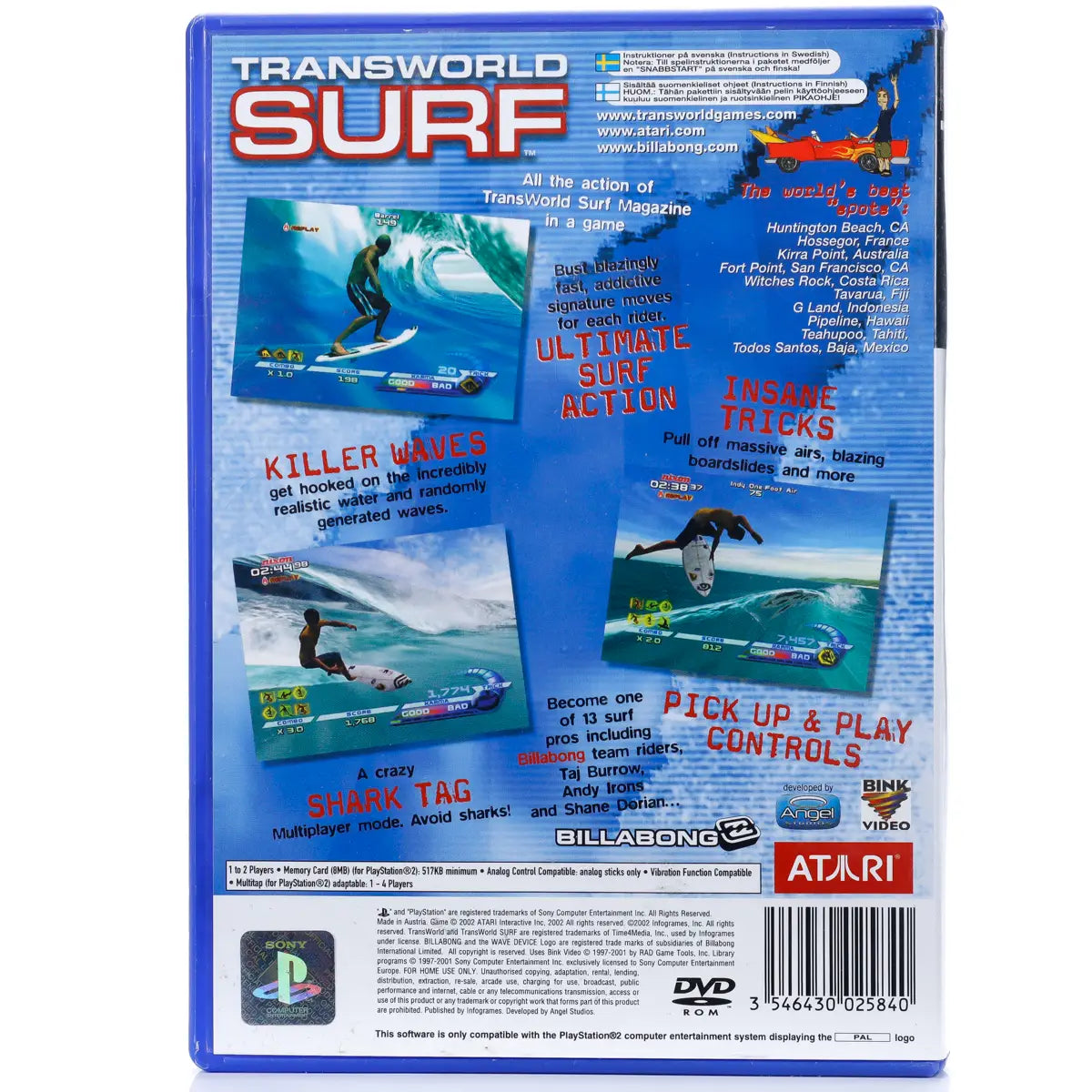 TransWorld Surf - PS2 spill - Retrospillkongen