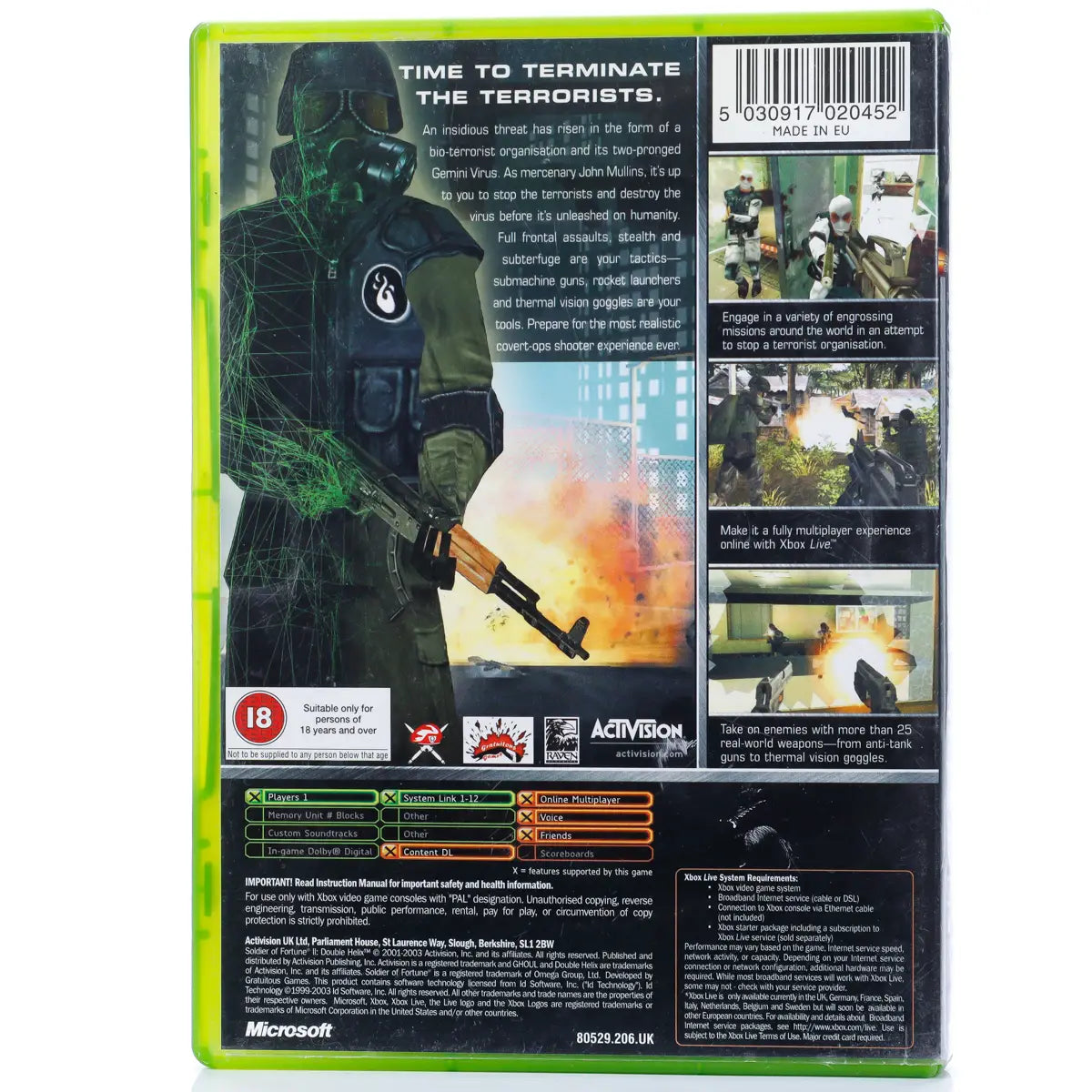 Soldier of Fortune II: Double Helix - Xbox spill - Retrospillkongen