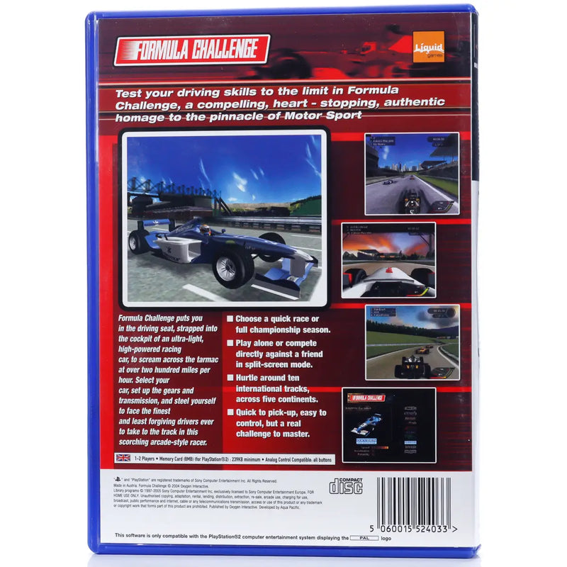 Formula Challenge - PS2 spill