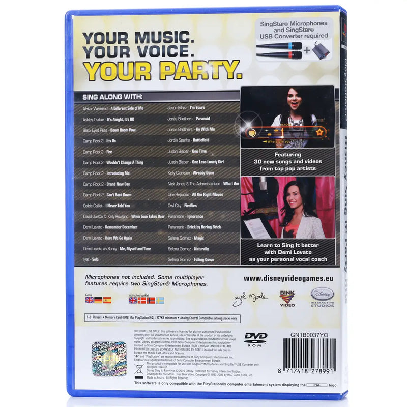 Disney Sing It: Party Hits - PS2 spill