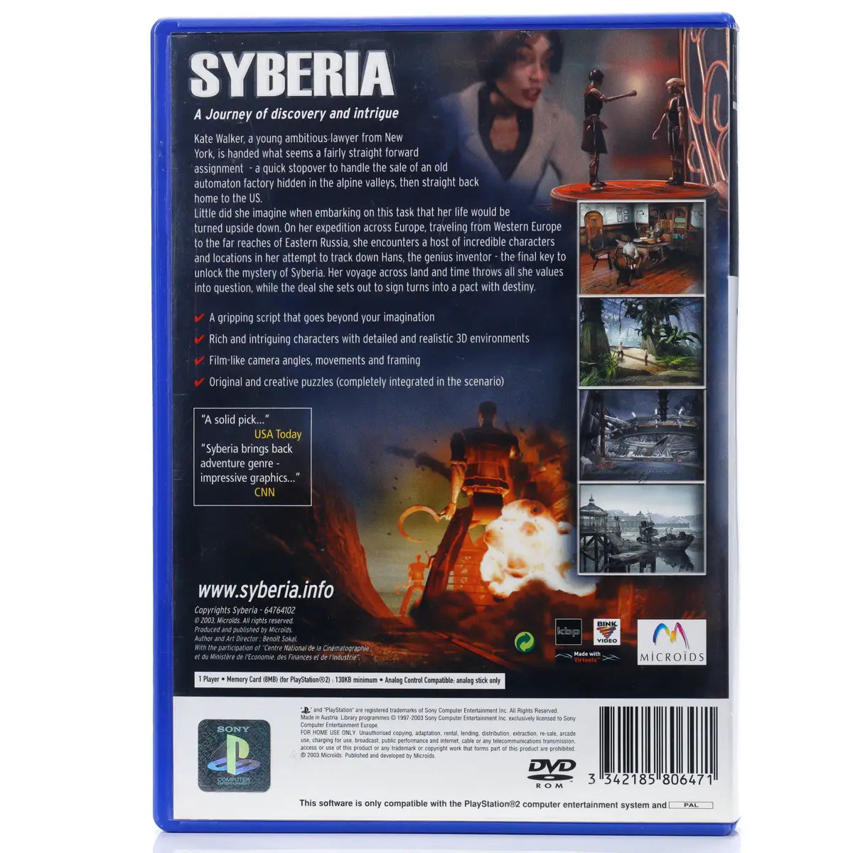 Syberia - PS2 spill - Retrospillkongen