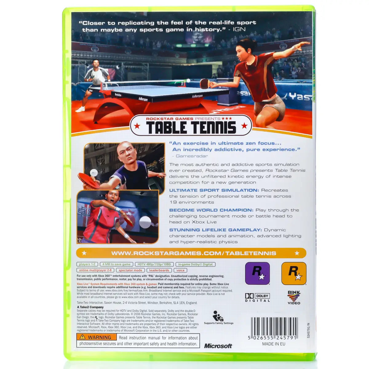 Table Tennis - Xbox 360 spill - Retrospillkongen