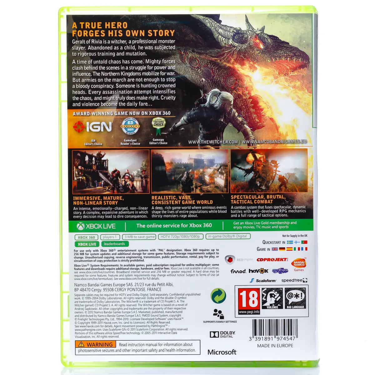 The Witcher 2: Assassins of Kings Enhanced Edition - Xbox 360 Spill - Retrospillkongen