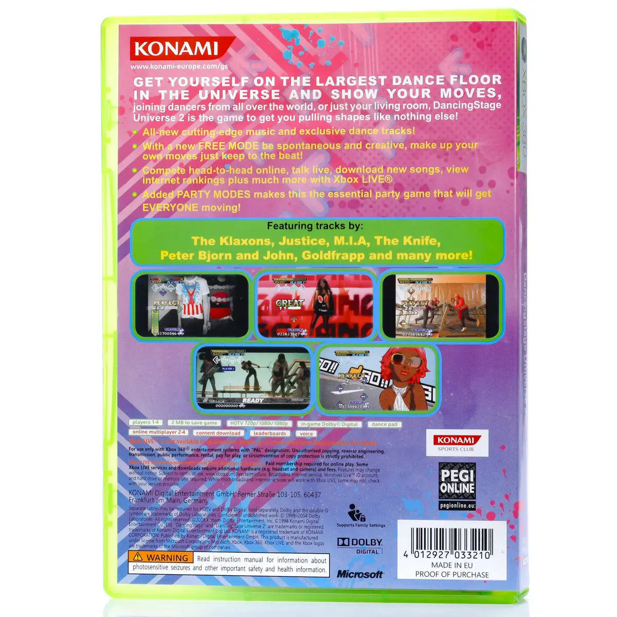 Dancing Stage Universe 2 - Xbox 360 spill - Retrospillkongen