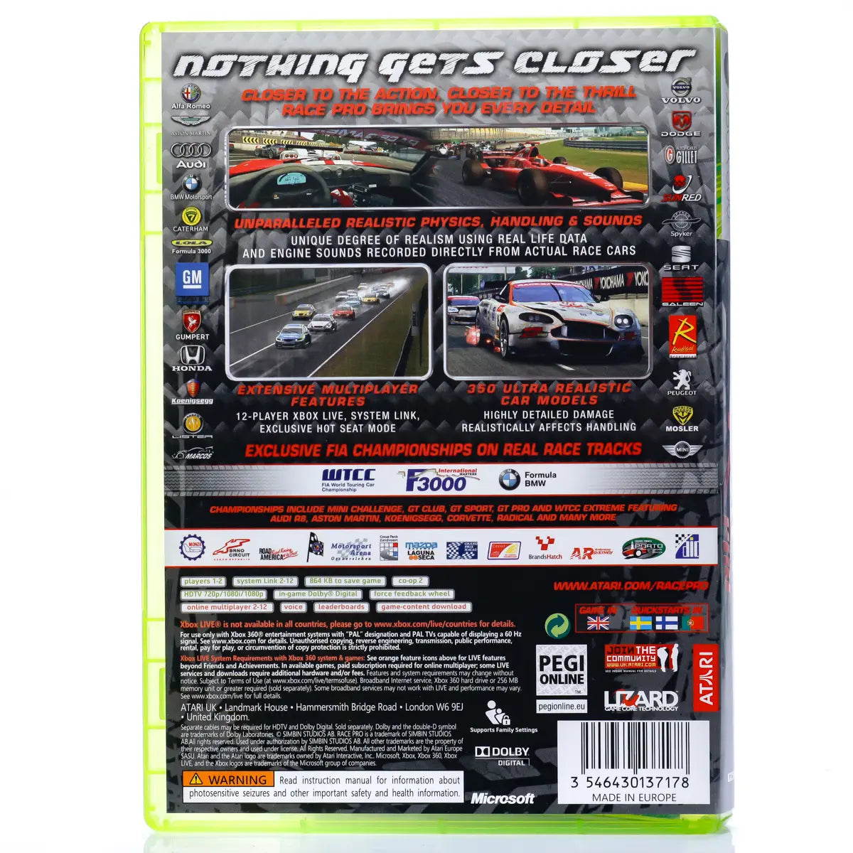 Race Pro - Xbox 360 spill - Retrospillkongen