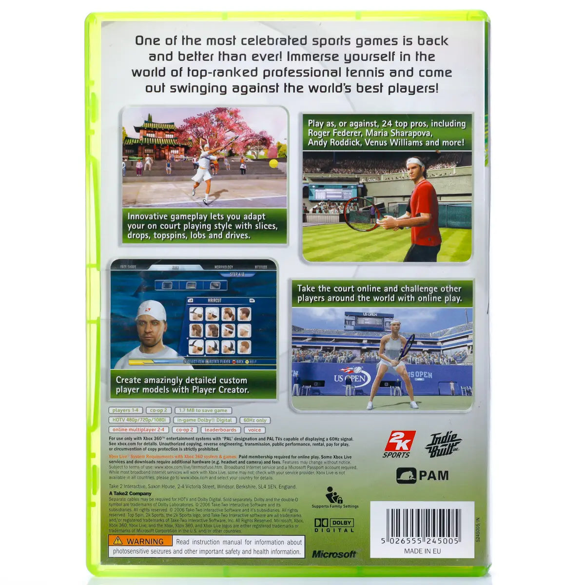 Top Spin 2 - Xbox 360 spill - Retrospillkongen