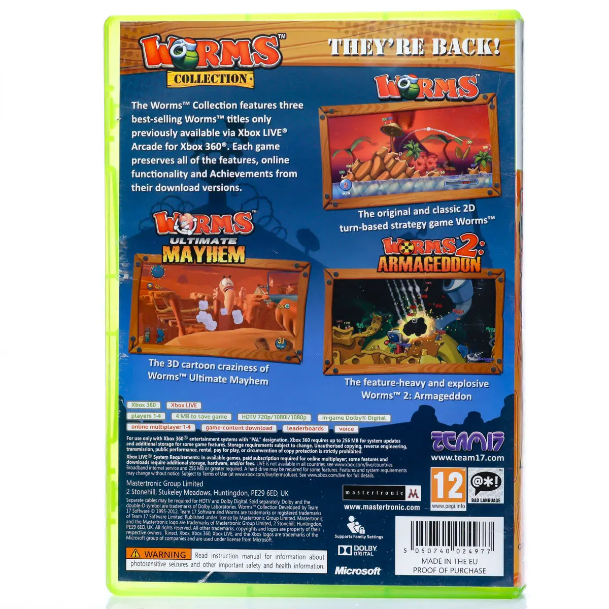 Worms Collection - Xbox 360 spill - Retrospillkongen
