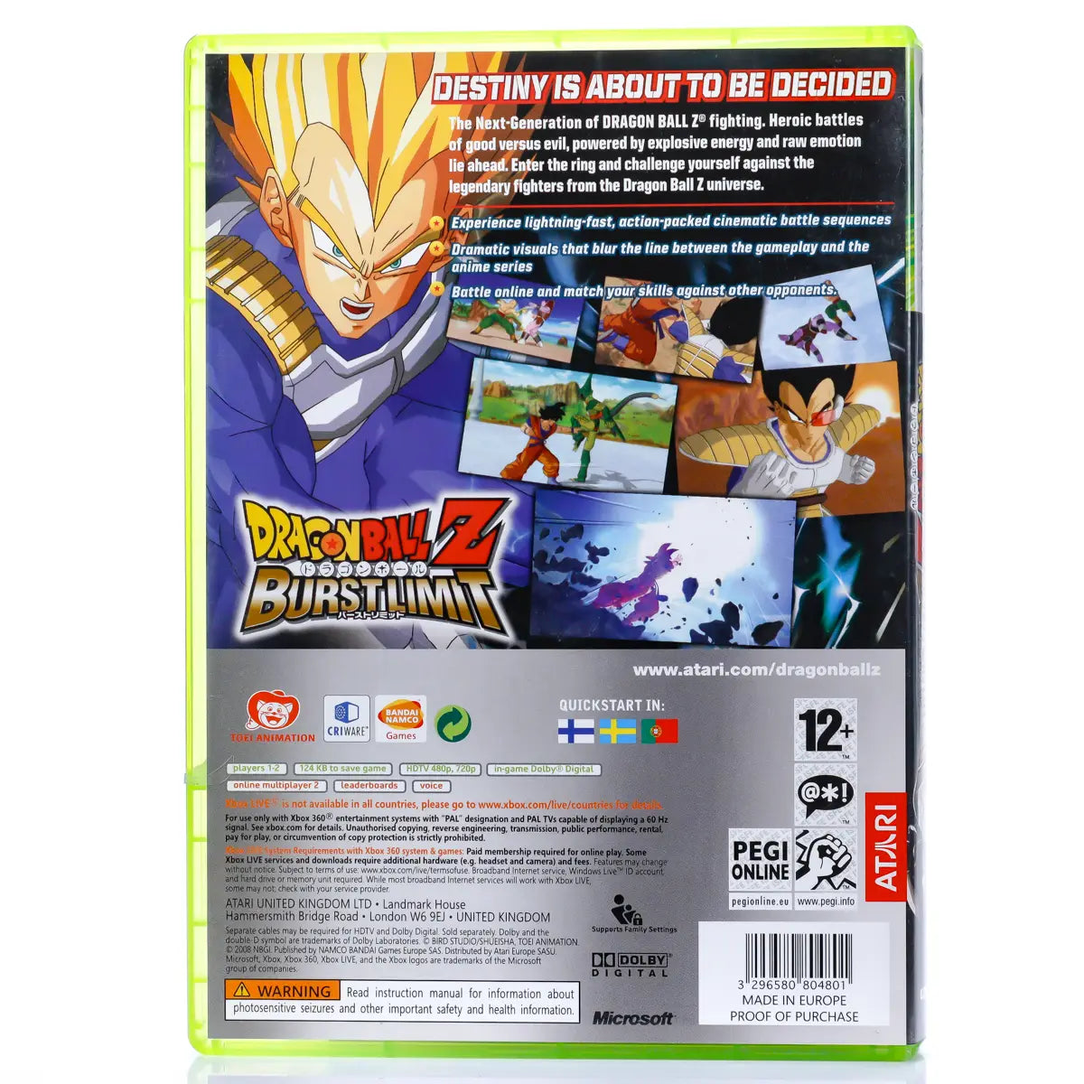 Dragon Ball Z: Burst Limit - Xbox 360 spill - Retrospillkongen