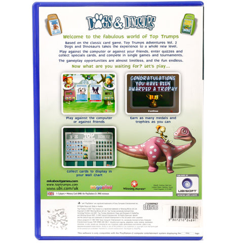 Top Trumps Adventures Vol. 2: Dogs & Dinosaurs - PS2 spill - Retrospillkongen