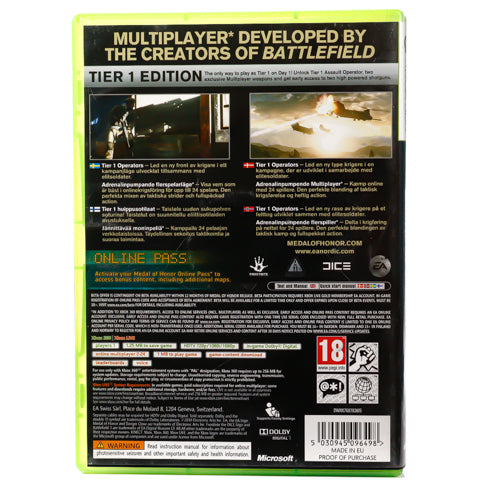 Medal of Honor - Xbox 360 spill