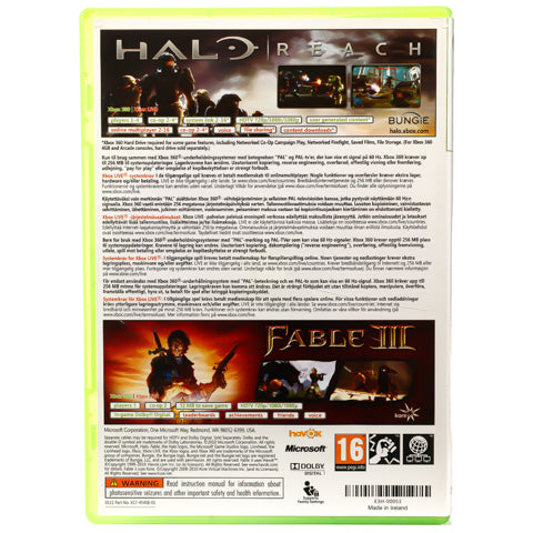 Halo Reach + Fable 3 Bundle - Xbox 360 spill - Retrospillkongen
