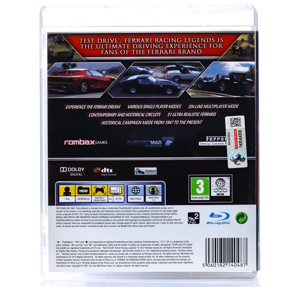 Test Drive: Ferrari Racing Legends - PS3 spill - Retrospillkongen