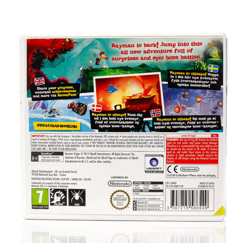 Rayman Origins - Nintendo 3DS spill - Retrospillkongen