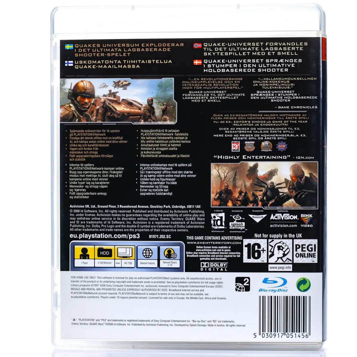 Enemy Territory: Quake Wars - PS3 spill - Retrospillkongen
