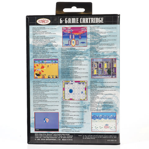 Menacer 6-Game Cartridge - SEGA Mega Drive spill - Retrospillkongen