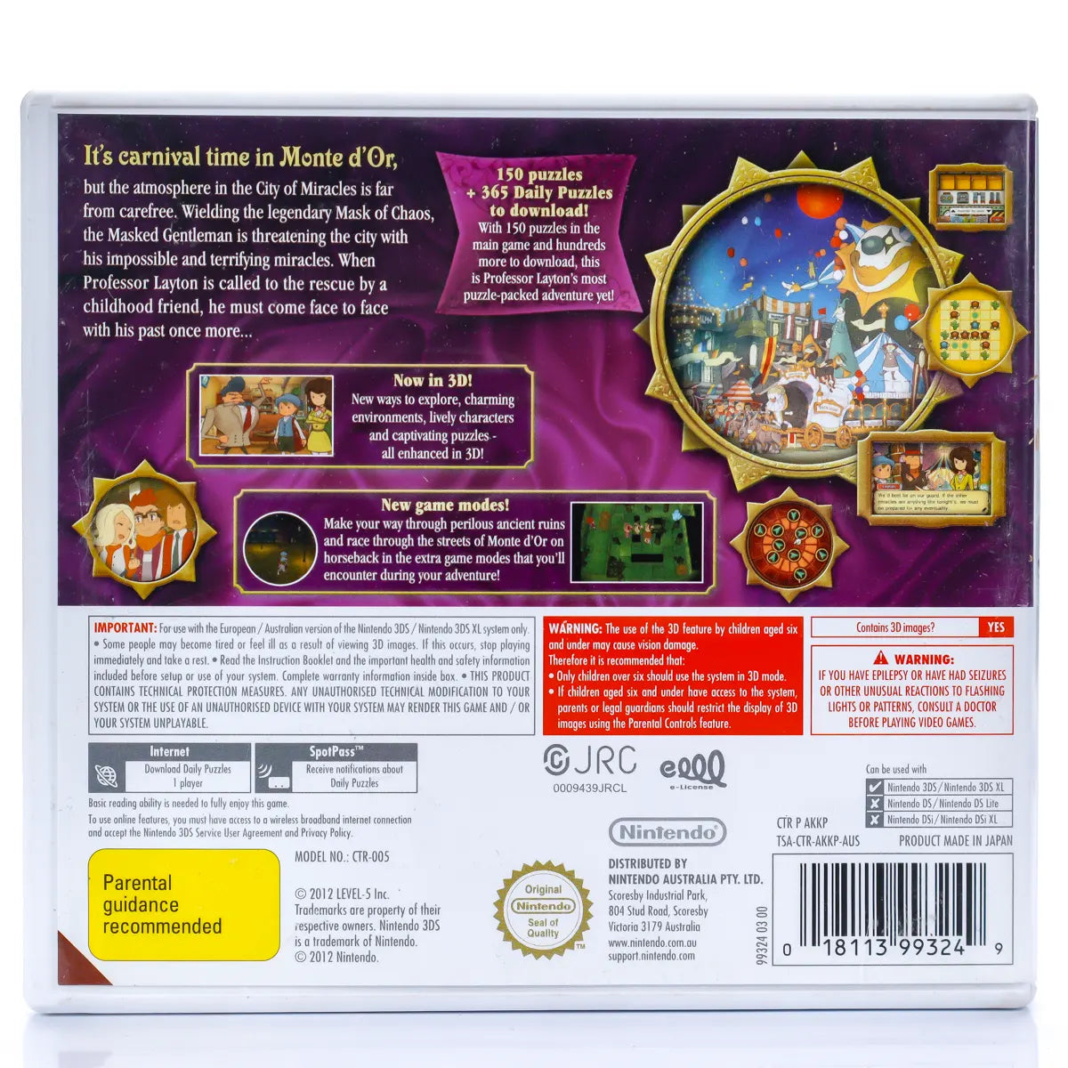 Professor Layton and the Miracle Mask - Nintendo 3DS Spill - Retrospillkongen