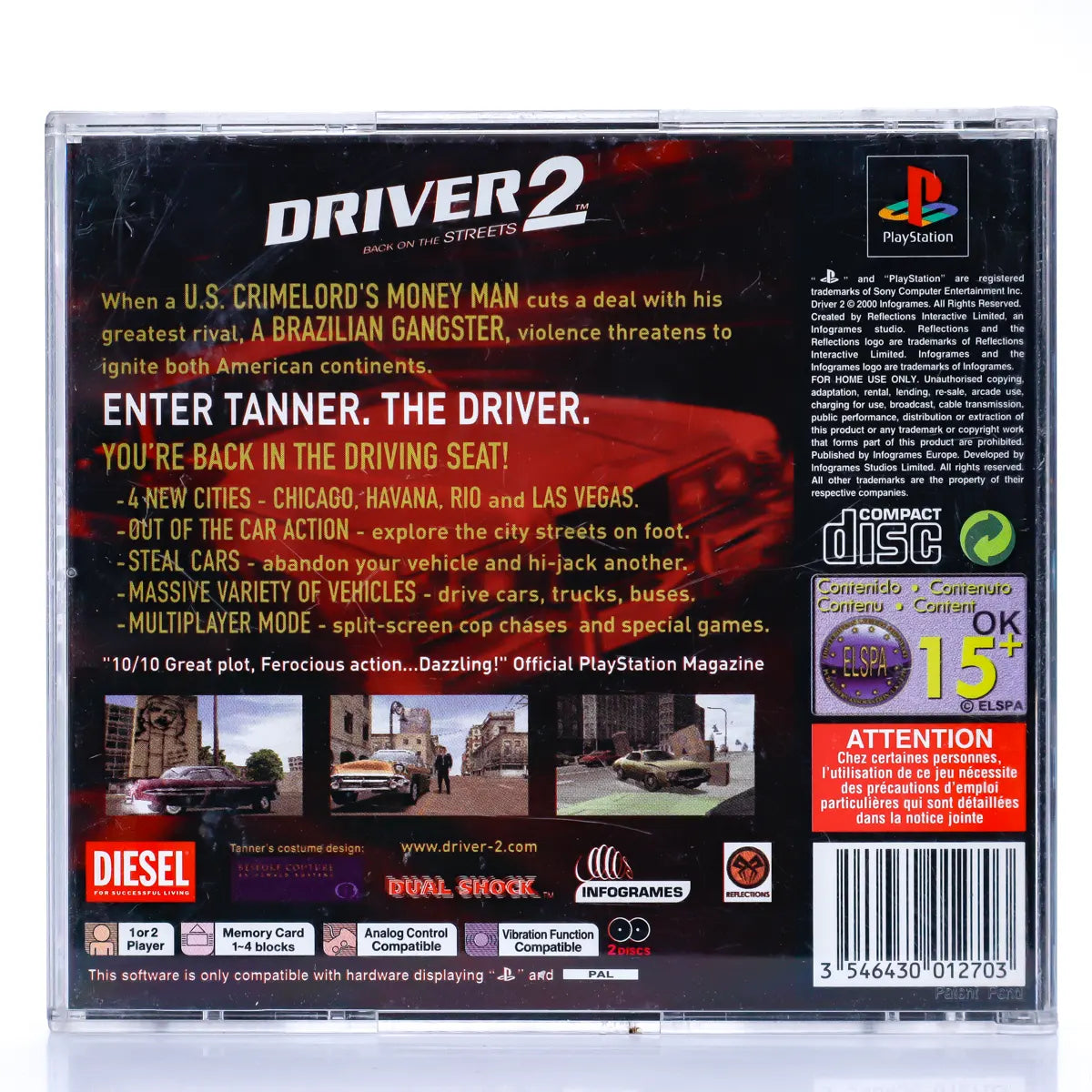 Driver 2 - PS1 spill - Retrospillkongen