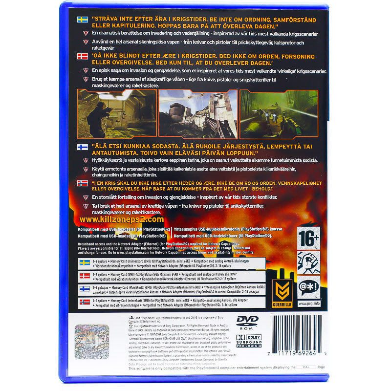 Killzone - PS2 spill - Retrospillkongen