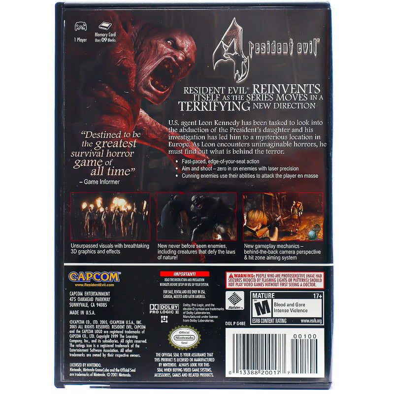 Resident Evil 4 - Gamecube spill | NTSC (US, Canada) - Retrospillkongen