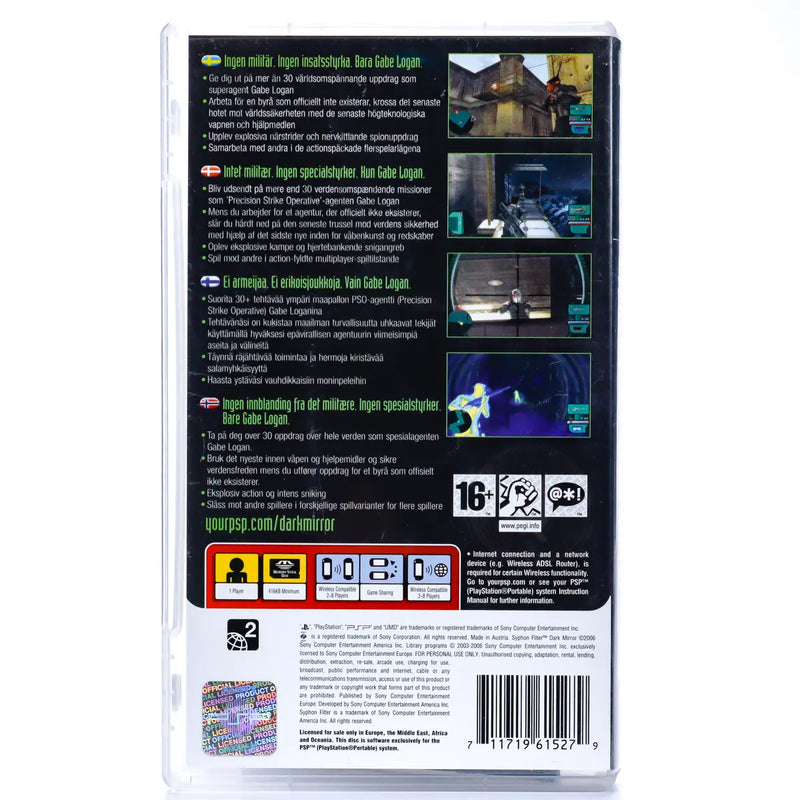 Syphon Filter: Dark Mirror - PSP spill