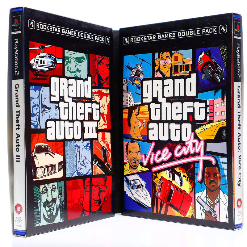 Grand Theft Auto Double Pack | Grand theft auto III & Grand theft Auto Vice City - PS2 spill - Retrospillkongen