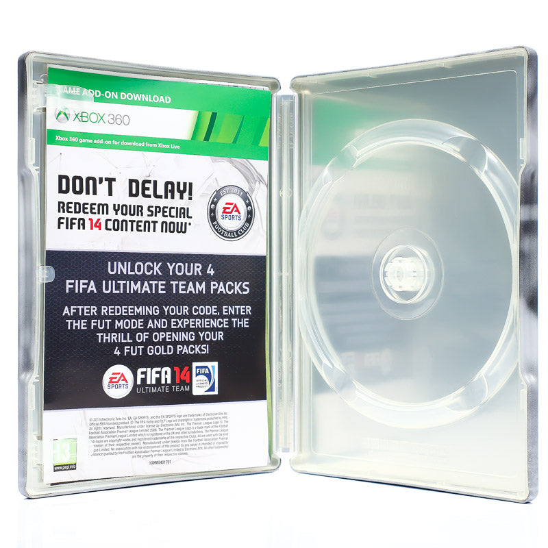 FIFA 14 Steelbook - Xbox 360 spill (Kun Cover) - Retrospillkongen