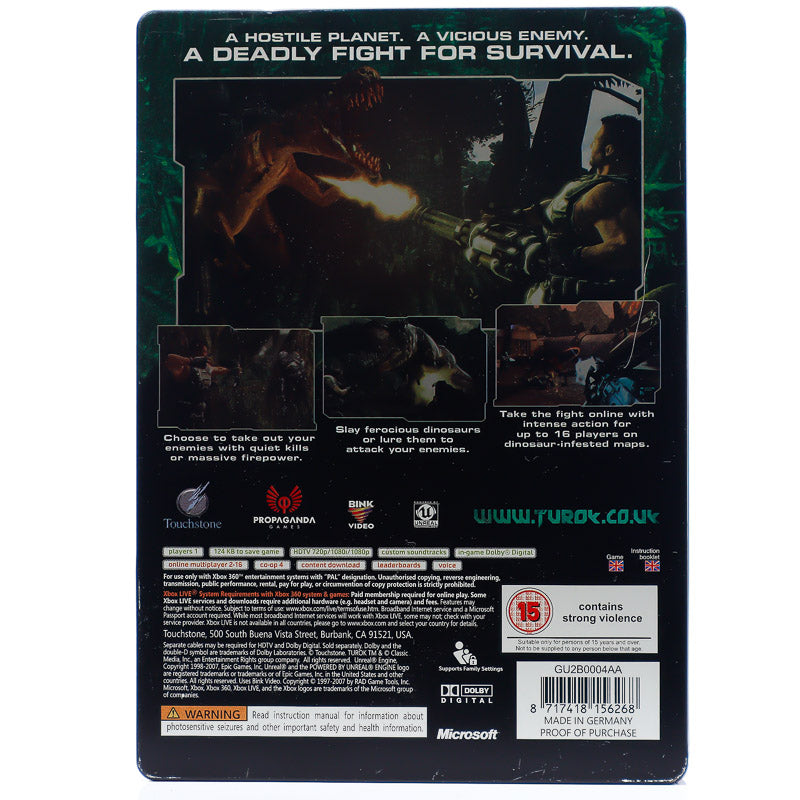 Turok Steelbook - Xbox 360 spill (Kun Cover) - Retrospillkongen