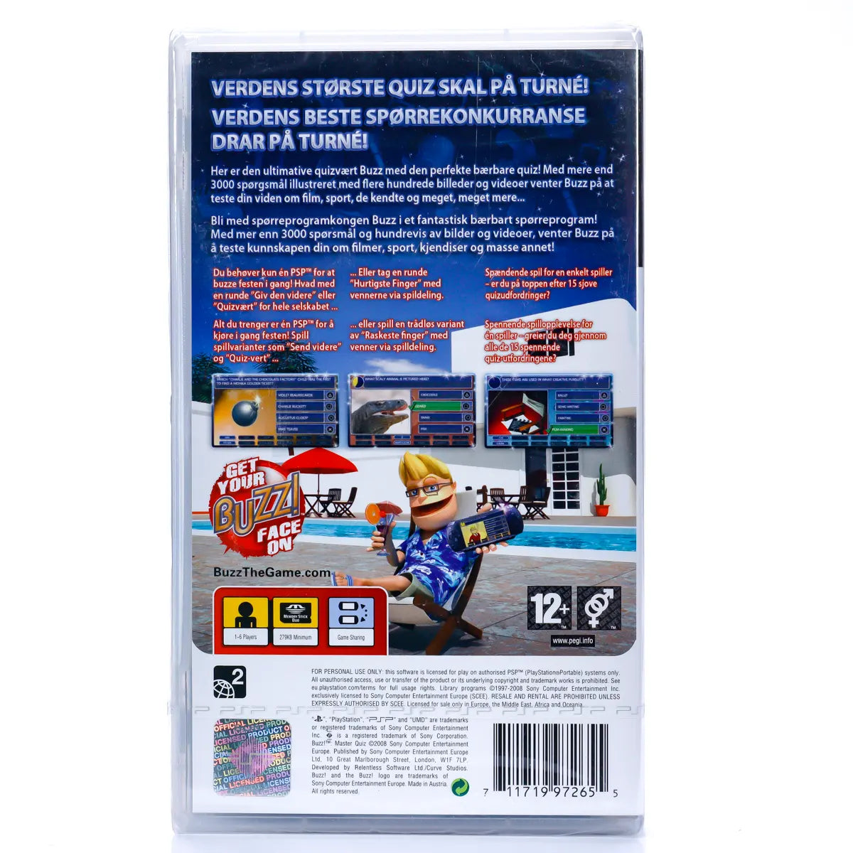Buzz! Master Quiz - PSP Spill (Forseglet) - Retrospillkongen