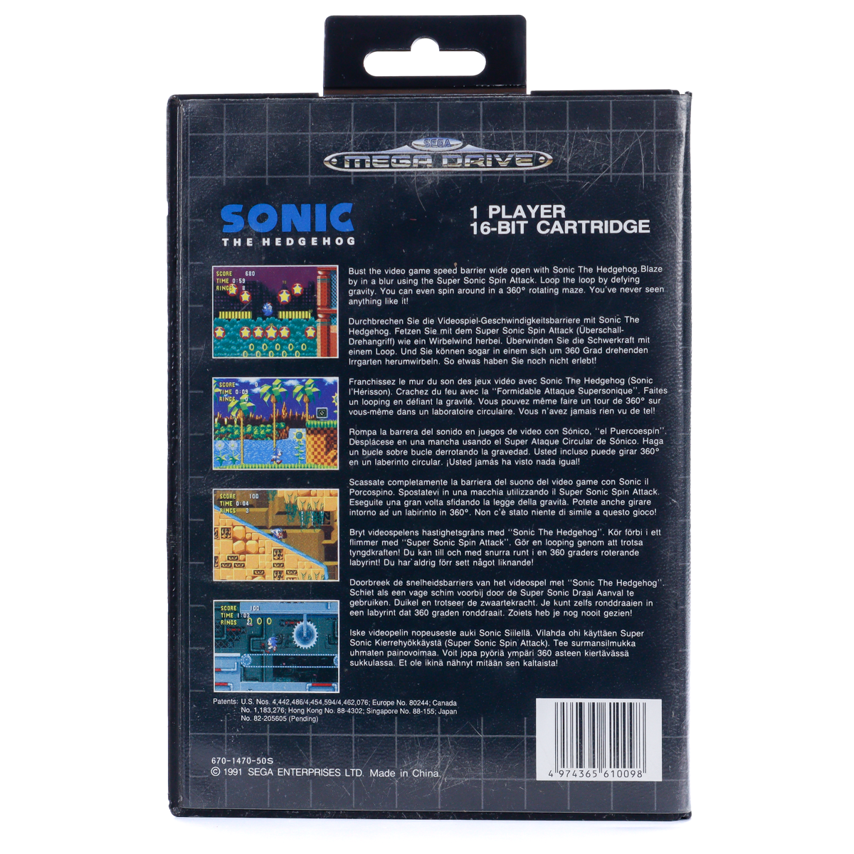 Sonic the Hedgehog - SEGA Mega Drive spill - Retrospillkongen