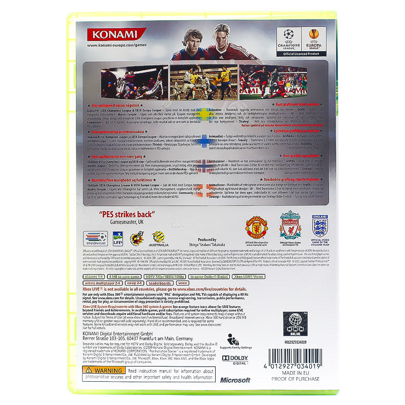 PES 2010: Pro Evolution Soccer - Xbox 360 spill - Retrospillkongen