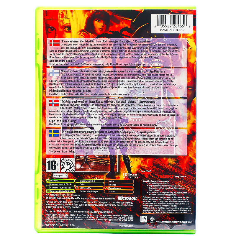 Ninja Gaiden - Microsoft Xbox spill - Retrospillkongen