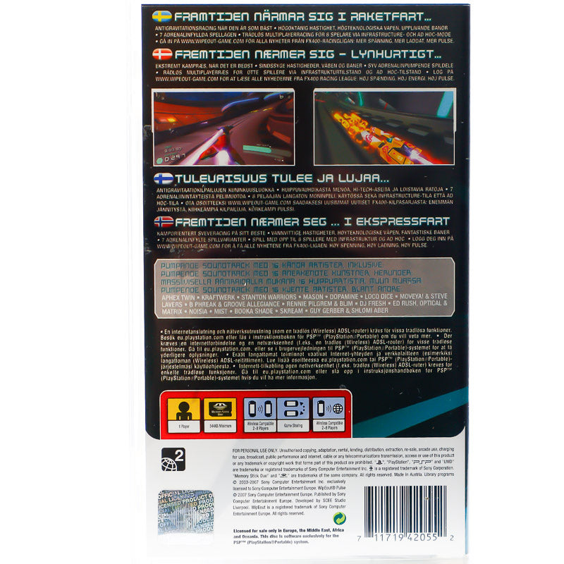 WipEout Pulse - PSP spill - Retrospillkongen