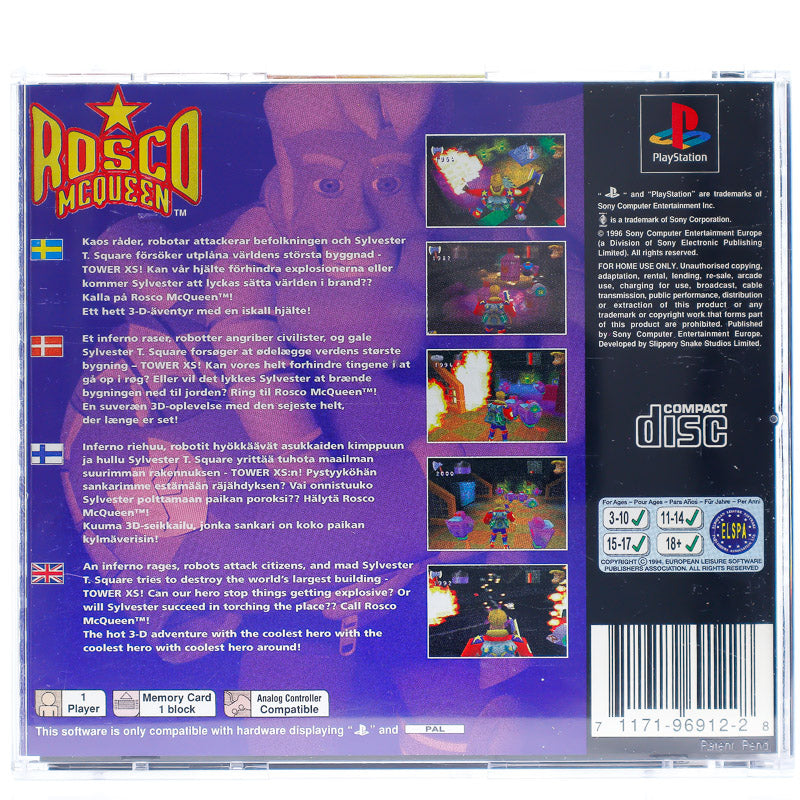 Rosco McQueen - PS1 spill - Retrospillkongen