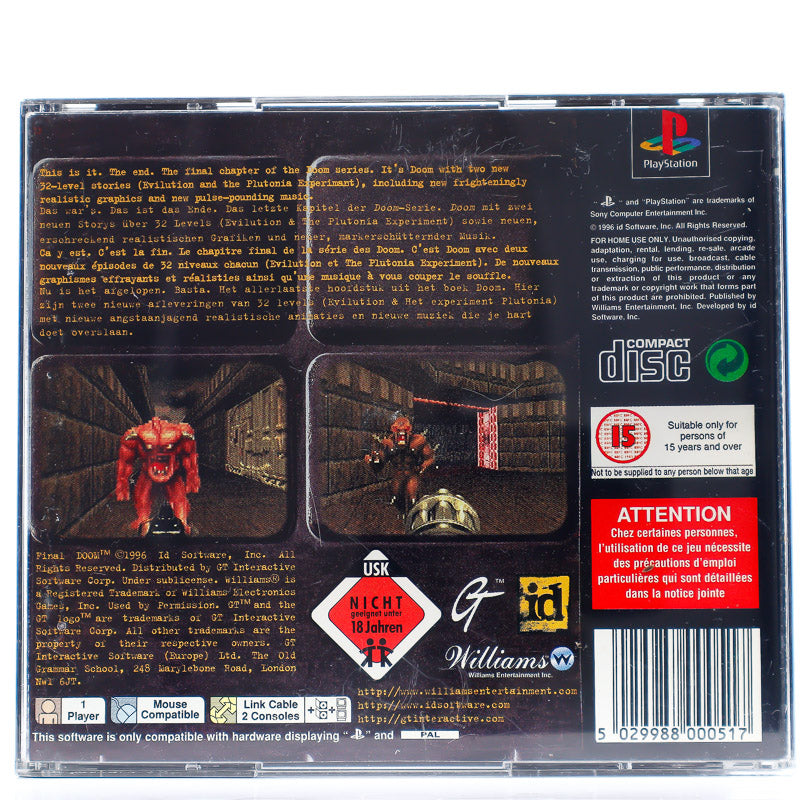 Final Doom PS1 complet - Jeux vidéo Final Doom PS1 complet - Jeux vidéo