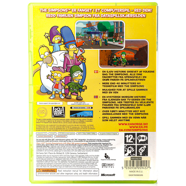 The Simpsons Game - Xbox 360 spill - Retrospillkongen